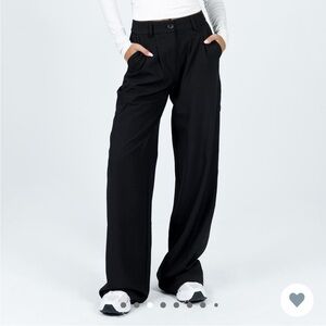 Princess Polly Archer Pants Black
